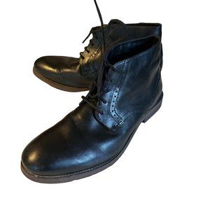 Nunn Bush black tie leather boots size 9.5 W